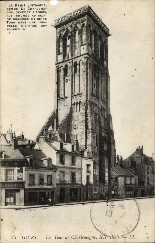 La Tour de Charlemagne — XIIe siècle — LL. — Tours - Frente