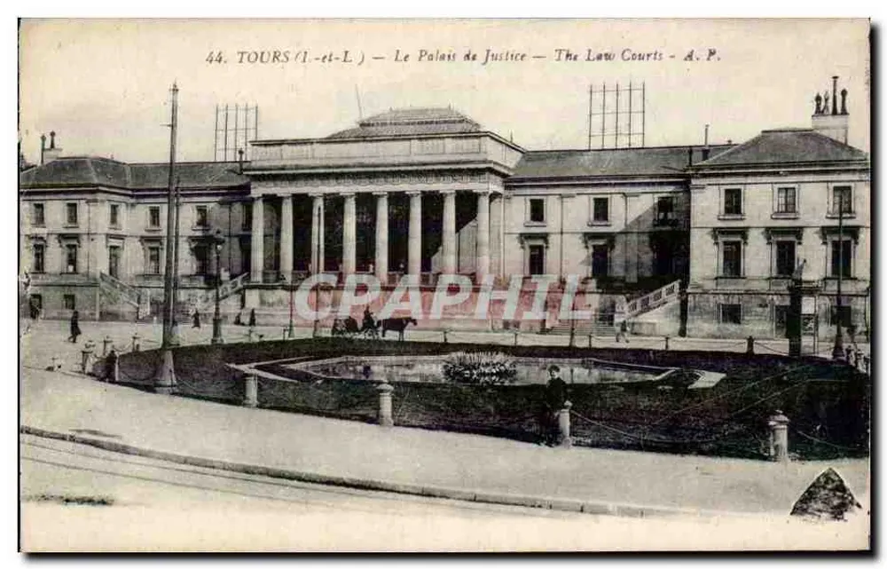 Tours (Loire-et-Loire) — Le Palais de Justice — éditeur A. Papegin, Tours - Frente