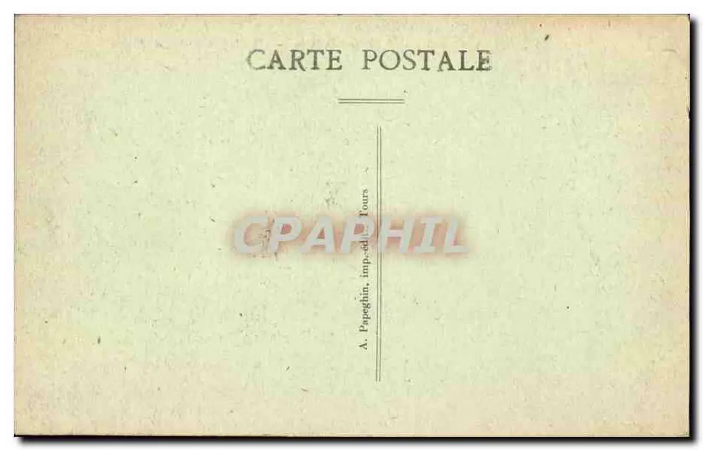 Tours (Loire-et-Loire) — Le Palais de Justice — éditeur A. Papegin, Tours - Verso