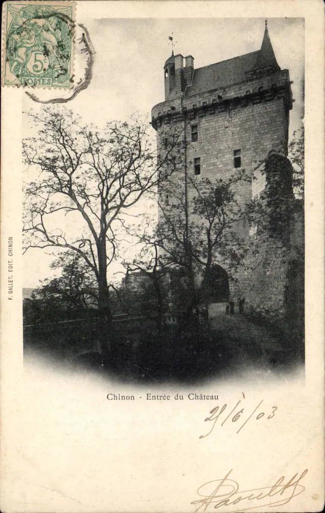 Chinon - Entrada do Castelo — F. Gallet, Edição Chinon, número de série não visível - Frente