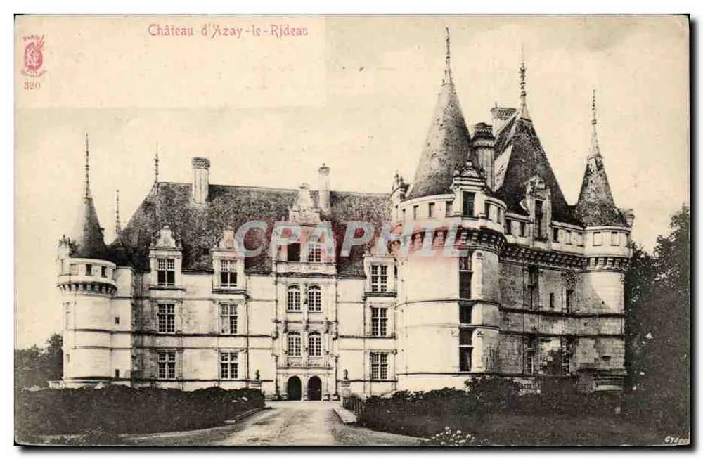 Castelo de Azay-le-Rideau — vista geral — editor anônimo, n° 490 - Frente