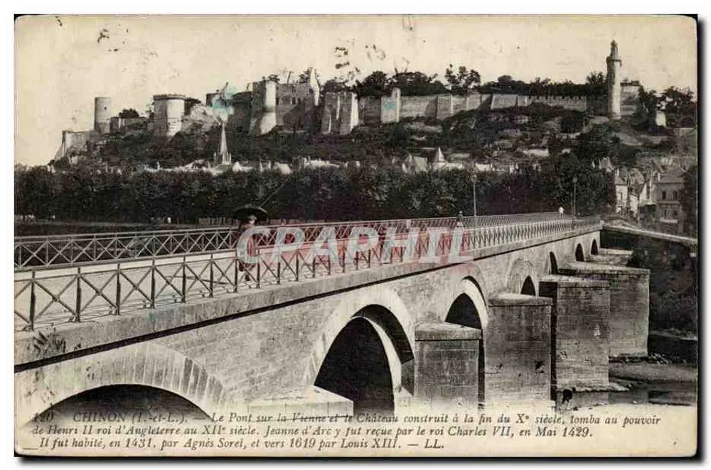 Chinon (Indre-et-Loire) — Die Brücke über die Vienne und das Schloss — LL n°120 - Vorderseite