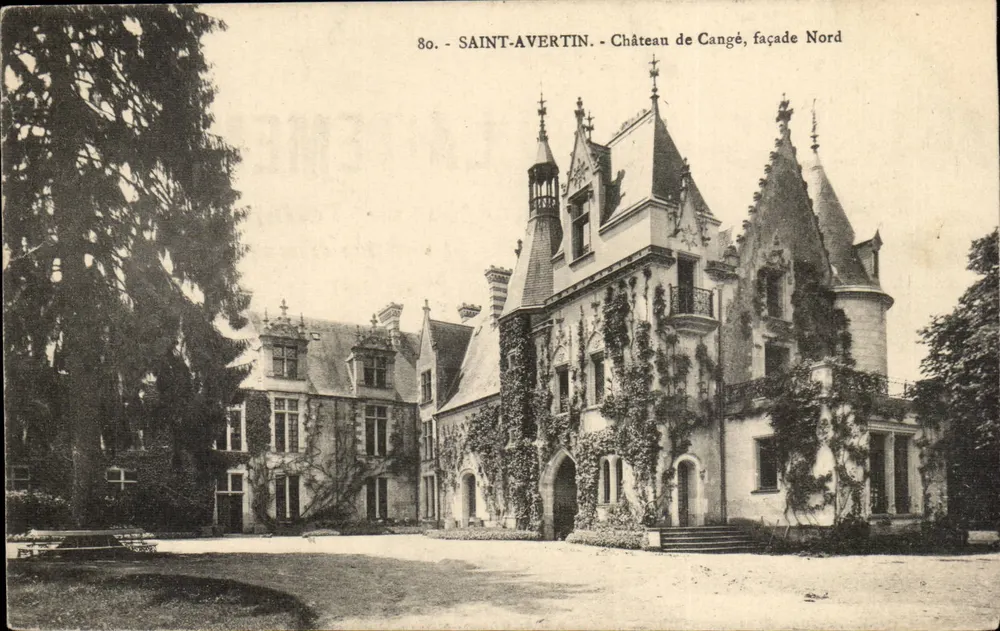Saint-Avertin - Castelo de Cangé, fachada Norte - Frente