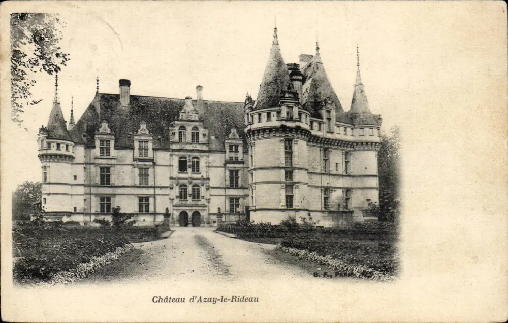 Kasteel van Azay-le-Rideau — uitzicht op het kasteel — G. F. PARIS - Voorkant