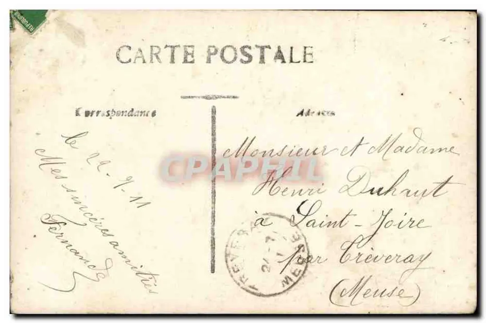 Mädchen vor einem Brunnen — mit Rosenstrauß — Verlag ASTOR n°2177 - Rückseite