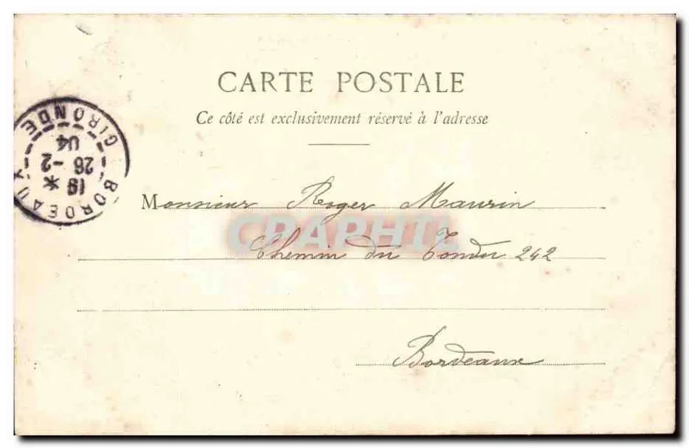 Die Heuschrecke und die Ameise — Fabel von La Fontaine — Phototypie A. Bergeret & Cie, Nancy - Rückseite