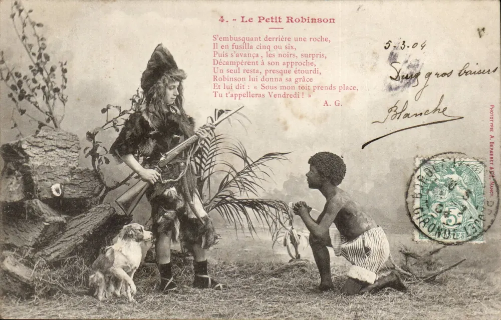 Little Robinson — Jagdscene — Phototype A. Berenert & Cie, N°4 - Vorderseite