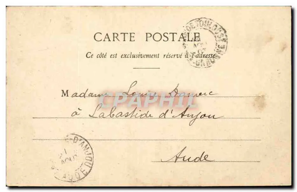 Soldado en permiso — Pitou en permiso — Fototipia A. Bergeret et Cie, Nancy - Reverso