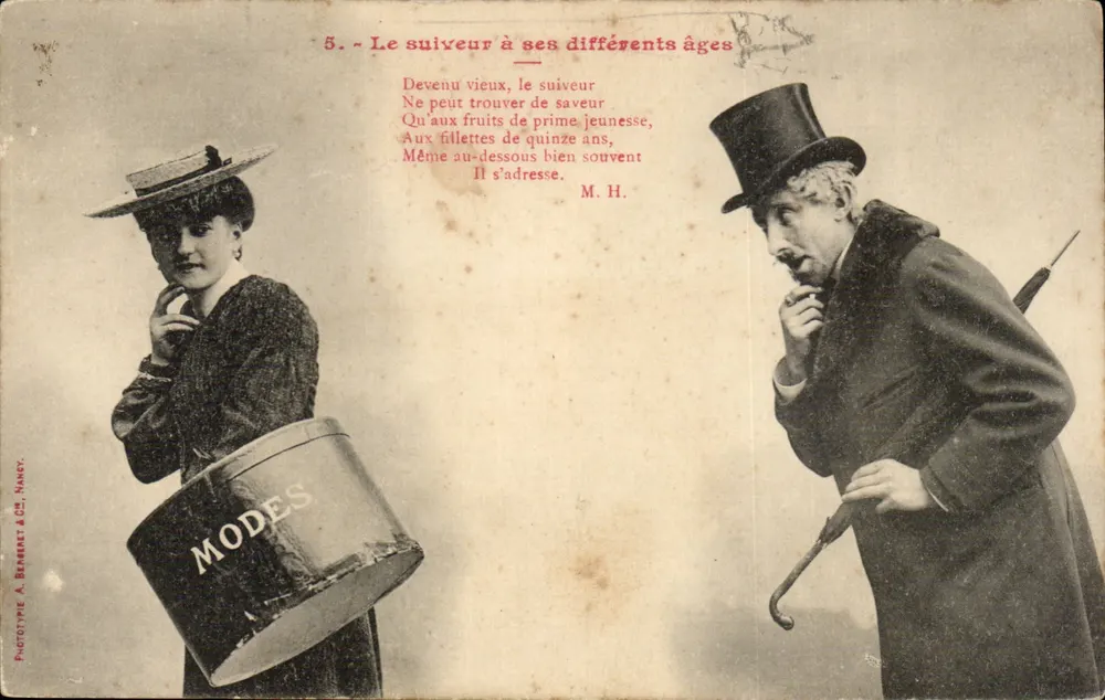 Der Follower in verschiedenen Altersstufen — 5. — Phototype A. Bénet & Cie, Nancy - Vorderseite