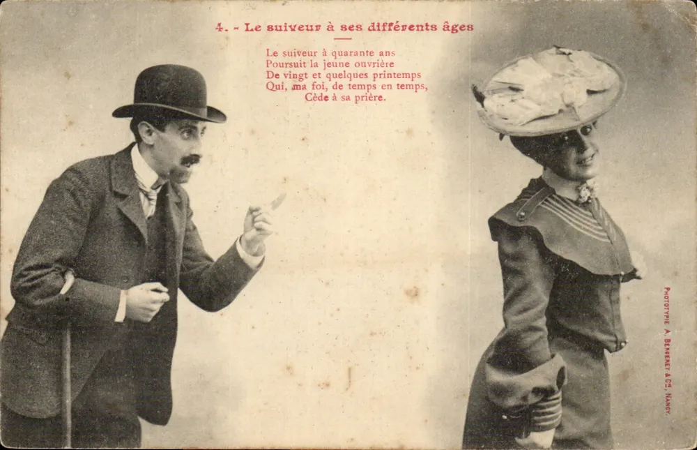 Der Verfolger in verschiedenen Altersstufen — Serie 4 — Phototypie A. Benarett in NANCY - Vorderseite