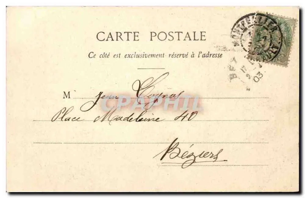 Pioupiou und Nourrice — Szene aus der Komödie 'L'Attaque' — Phototypie & Bergyret & Cie, Nancy - Rückseite