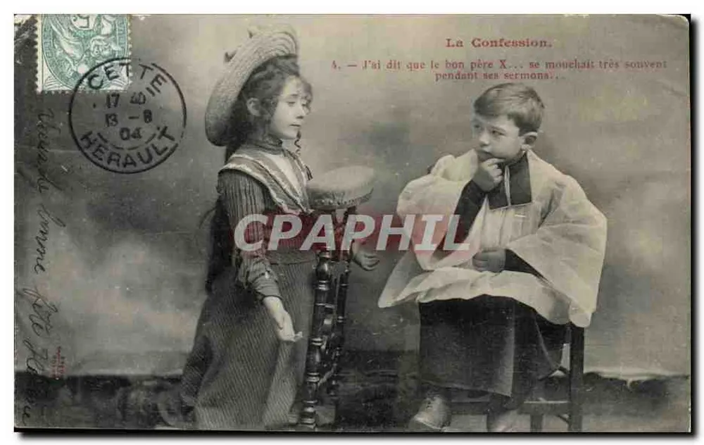 La Confession — scène religieuse — éditeur inconnu, n°4 - Recto
