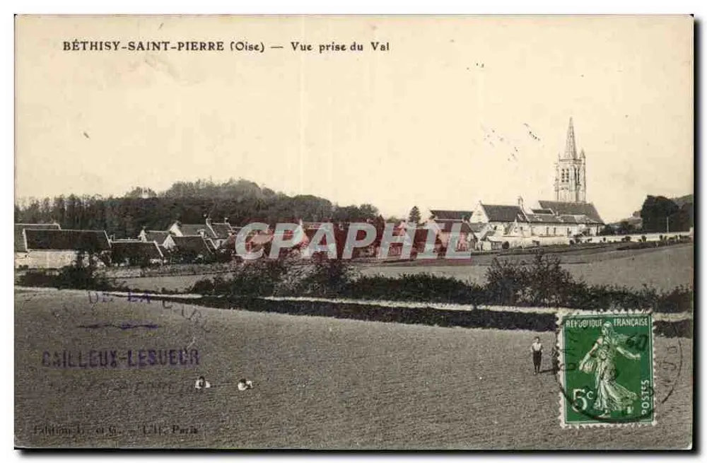BÉTHISY-SAINT-PIERRE (Oise) — Vista tirada do Vale — Edição J. e G. — 1214, Paris - Frente