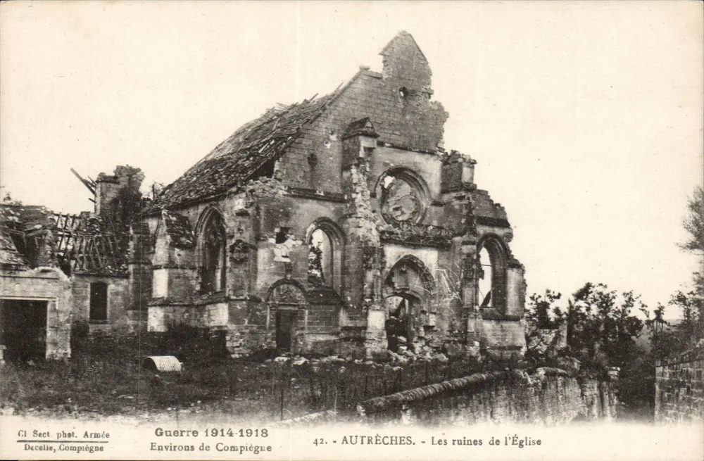Autrèches — Le rovine della Chiesa — Décelle, Compiègne - Recto
