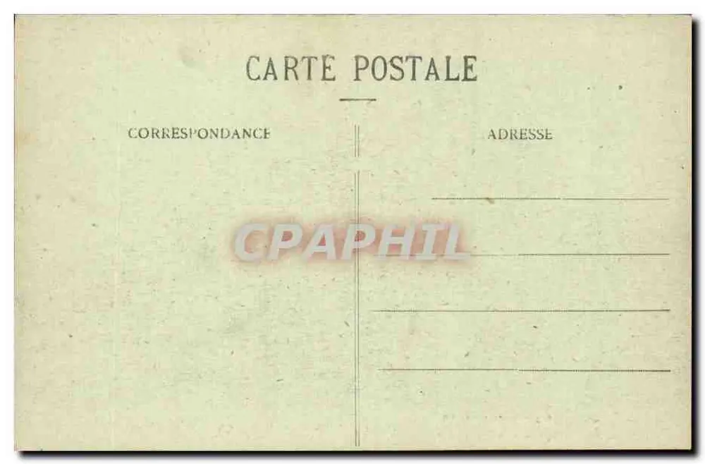 Thiescourt — Ruinen der Schule, Rathaus und Kirche — Cl. Sect. phot. Armee, Décoile, Compiègne - Rückseite