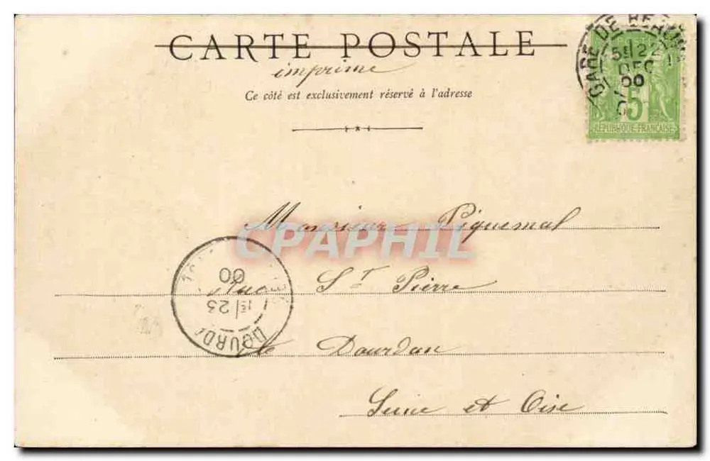 Beauvais — Hotel-de-Ville — editor impressor desconhecido - Verso