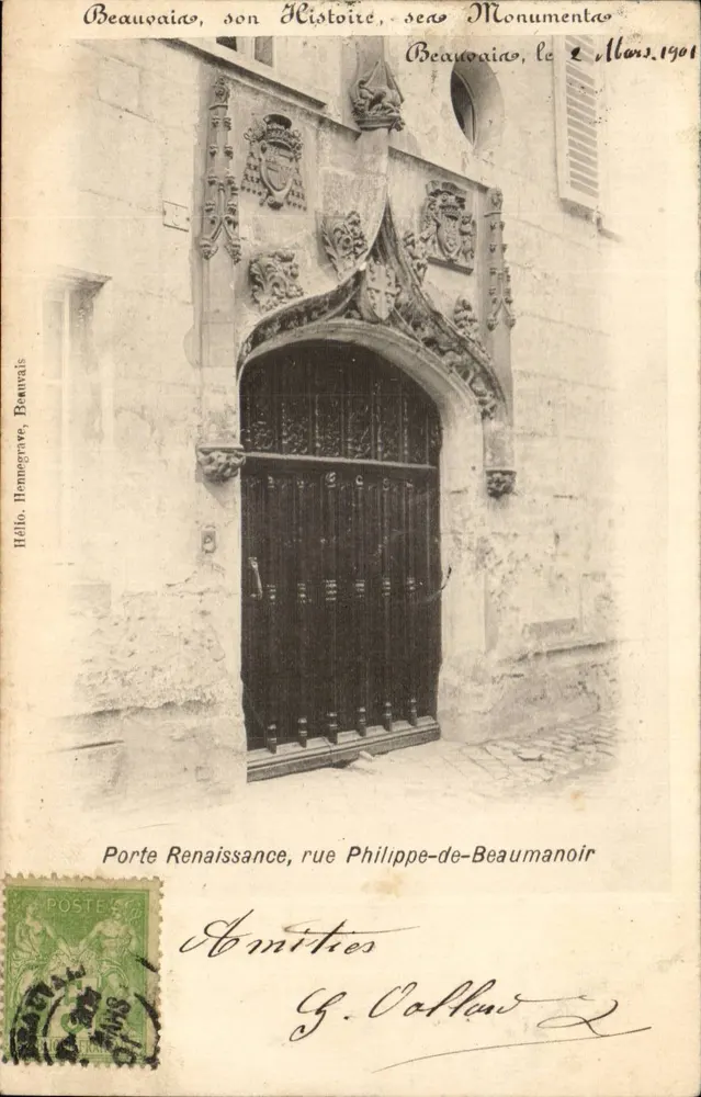 Renaissance-Tor, rue Philippe-de-Beaumanoir — Beauvais, seine Geschichte, seine Denkmäler — Héloïse Hemegrave, Beauvais - Vorderseite
