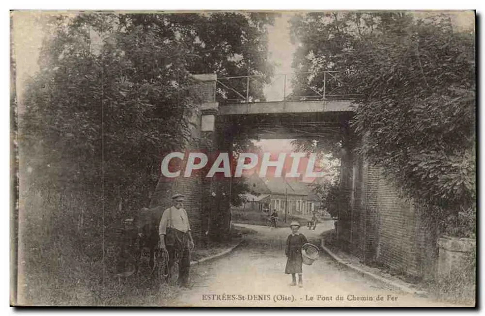 ESTRÉES-St-DENIS (Oise) — Most kolejowy — wydawca nieznany, numer serii nie widoczny - Awers