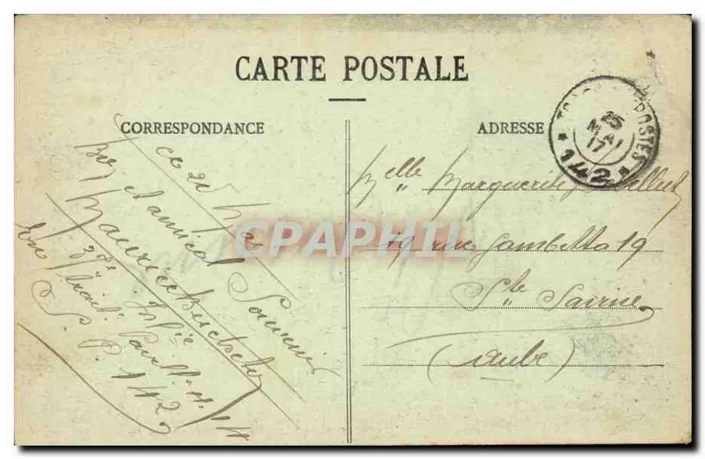 ESTRÉES-St-DENIS (Oise) — Most kolejowy — wydawca nieznany, numer serii nie widoczny - Rewers