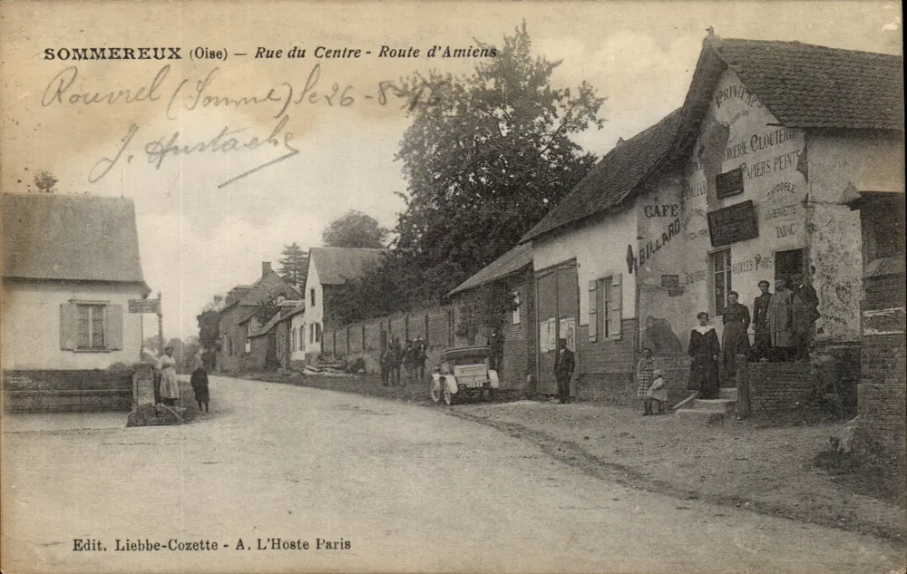 Sommerieux (Oise) — Rue du Centre - Route d'Amiens — Édit. Liebbe-Cozette - A. L'Hoste Paris - Voorkant