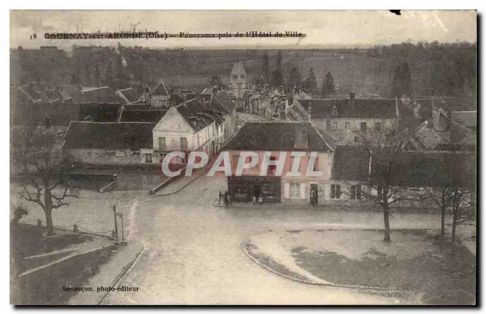 Gournay-sur-Aronde (Oise) — Panoramabild vom Rathaus — Sennenecon, Fotoverlag - Vorderseite