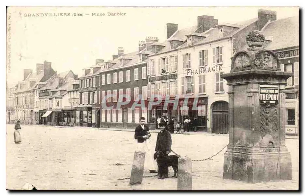 Grandvilliers (Oise) — Place Barbier — editor: L. Gauthier, n° 118 - Frente