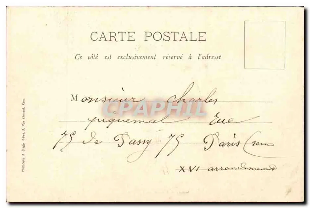 Mouy — Bacino del Thérain — Fototipia A. Bruger, Parigi - Verso