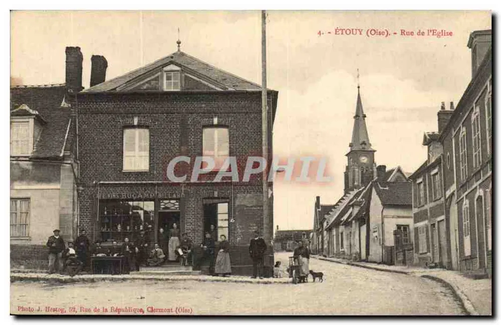 ÉTOUY (Oise) - Rue de l'Église — Foto J. Hestog, 22, Rue de la République, Clermont (Oise) - Frente