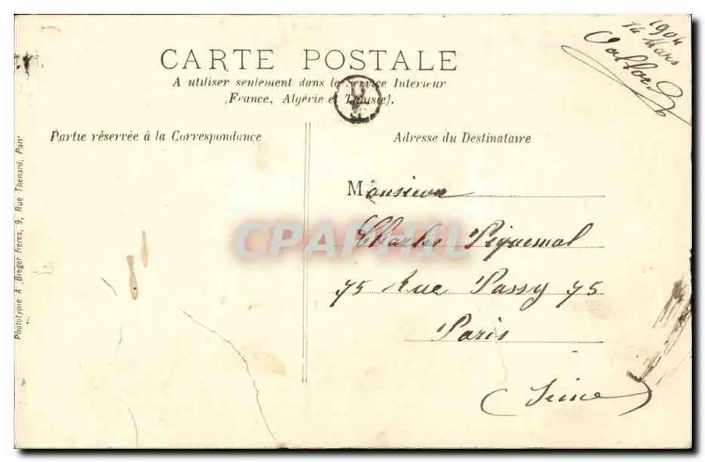 Beauvais — Katedra — Fototypia A. Bregier, Paryż - Rewers