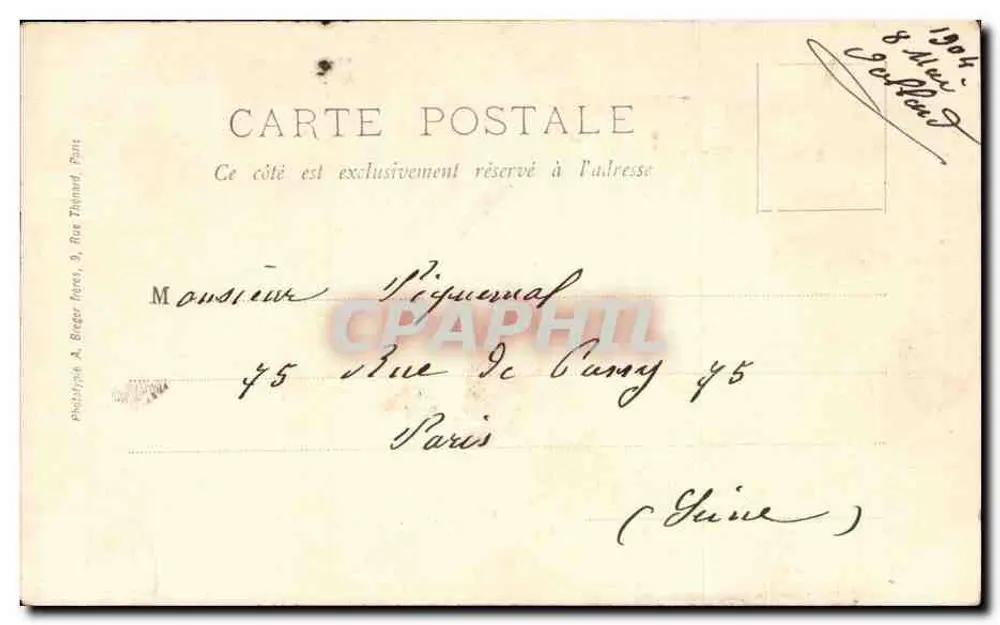 Beauvais — Estátua de Jeanne-Hachette — fototipia A. Berger, Paris - Verso
