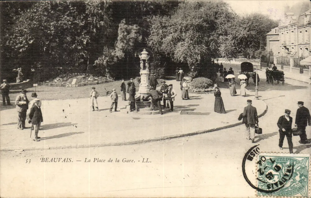 Beauvais — La Place de la Gare — LL. — n°53 - Recto
