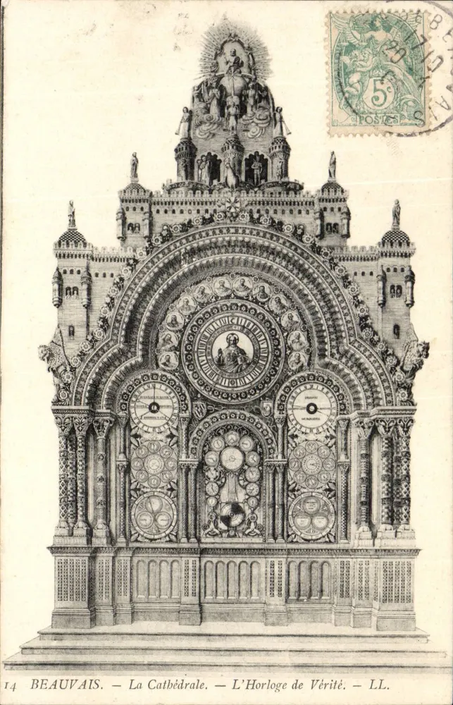 Beauvais — Die Kathedrale — Die Uhr der Wahrheit — LL. - Vorderseite