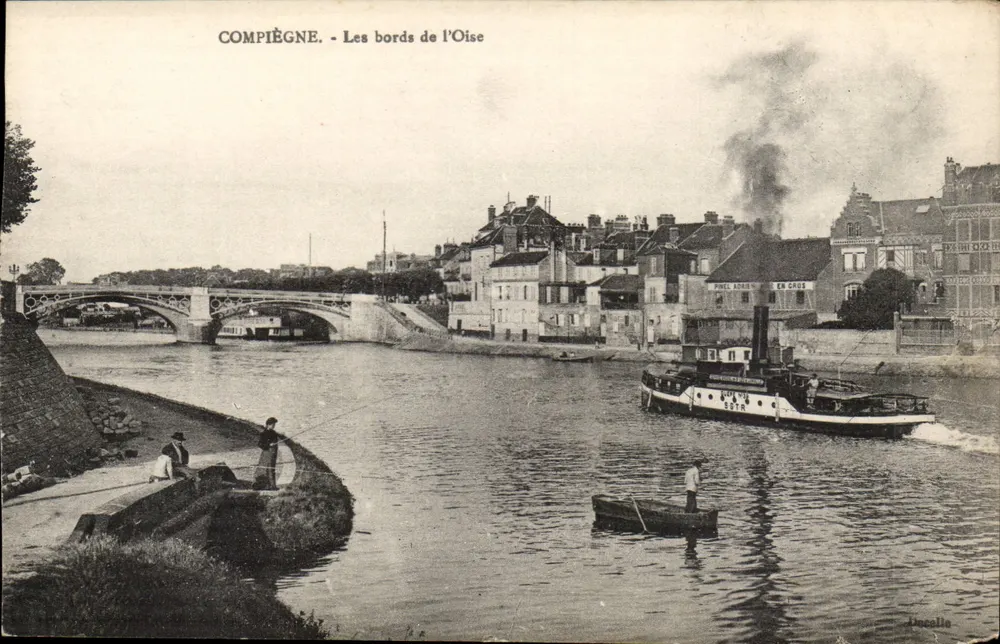Compiègne - As margens do rio Oise — Impressora Juncelle - Frente
