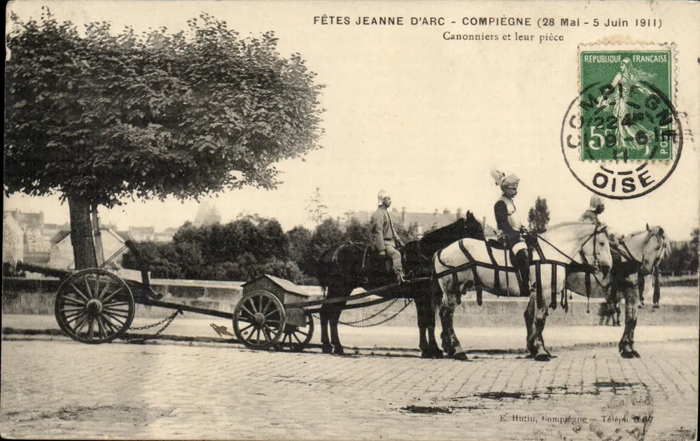 Feste Jeanne d'Arc - Compiègne (28. Mai - 5. Juni 1911) — Kanonen und ihre Stücke — E. Hutin, Compiègne - Vorderseite