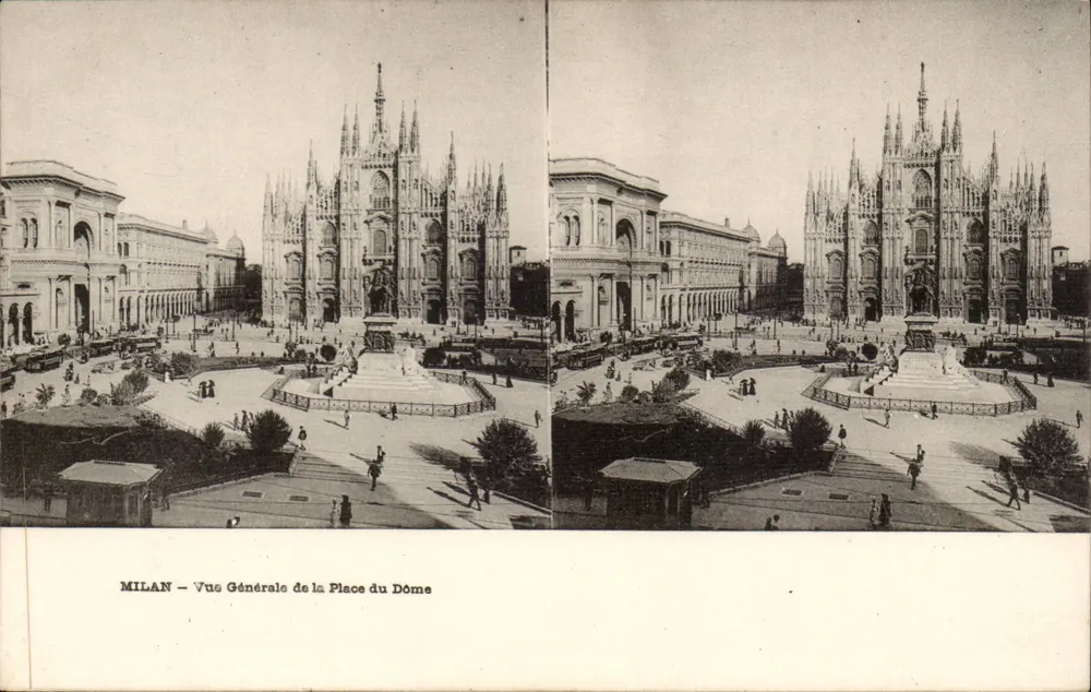 Mailand — Allgemeiner Blick auf den Piazza del Duomo — Verleger nicht sichtbar - Vorderseite