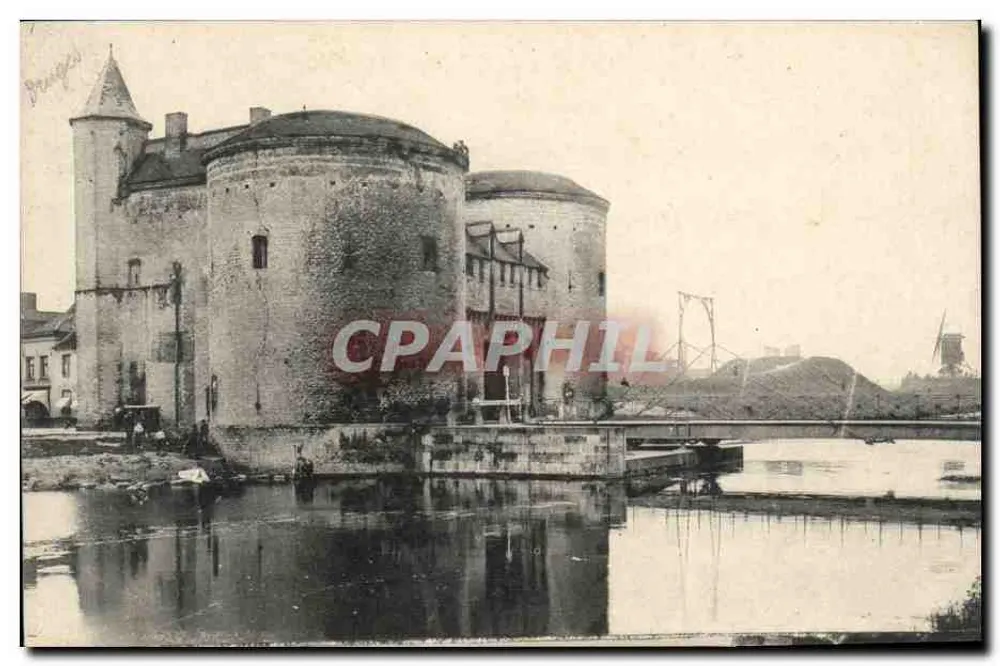 Schloss Brügge — Blick über den Kanal — Verlag Brugă Grupo Esperantista - Vorderseite