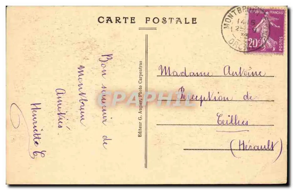 Montbrun-les-Bains (Drôme) — Vista generale — G. Auger, Foto Carpentras - Verso