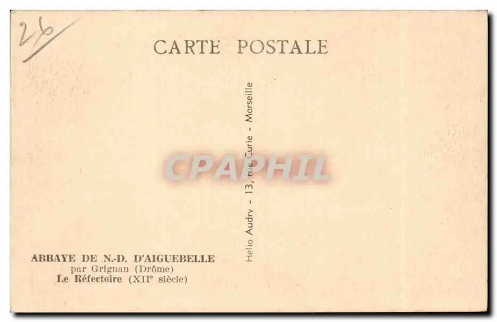 Abtei N.-D. d'Aiguebelle — Das Refektorium (12. Jahrhundert) — von Grignan (Drôme) - Rückseite