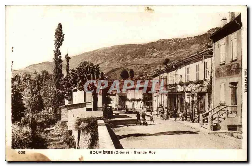 Bouvières (Drôme) - Grande Rue — editor Édit. Paturel, n° de série 636 - Frente