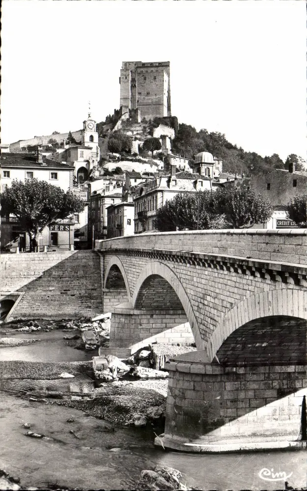 Crest (Drôme) — O Pont e a Torre — Combiér Impression (S.-et-L.) "CIM" - Frente