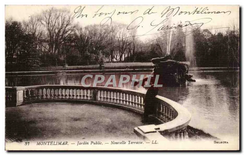 Montélimar — Öffentlicher Garten — Neue Terrasse — Verlag Selecta, n°37 - Vorderseite