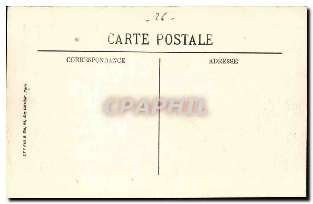 Valence — Blick auf den Rhône und die Ruinen von Crussol — Selecta - Rückseite