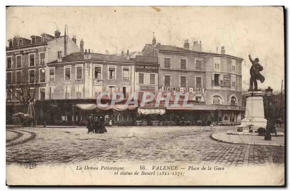 Valence — Place de la Gare — Statue von Bancel (1822-1871) - Vorderseite