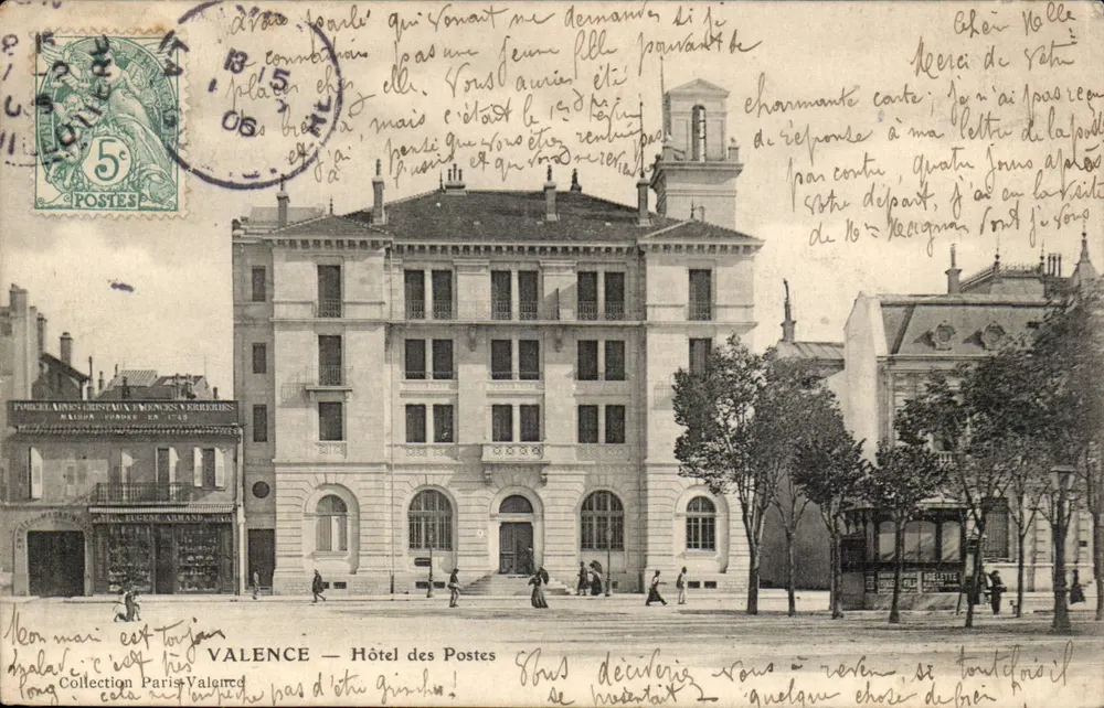 Valência — Hotel das Correios — editor: Porcel, Ménès & Cie, impresso em 1905 - Frente