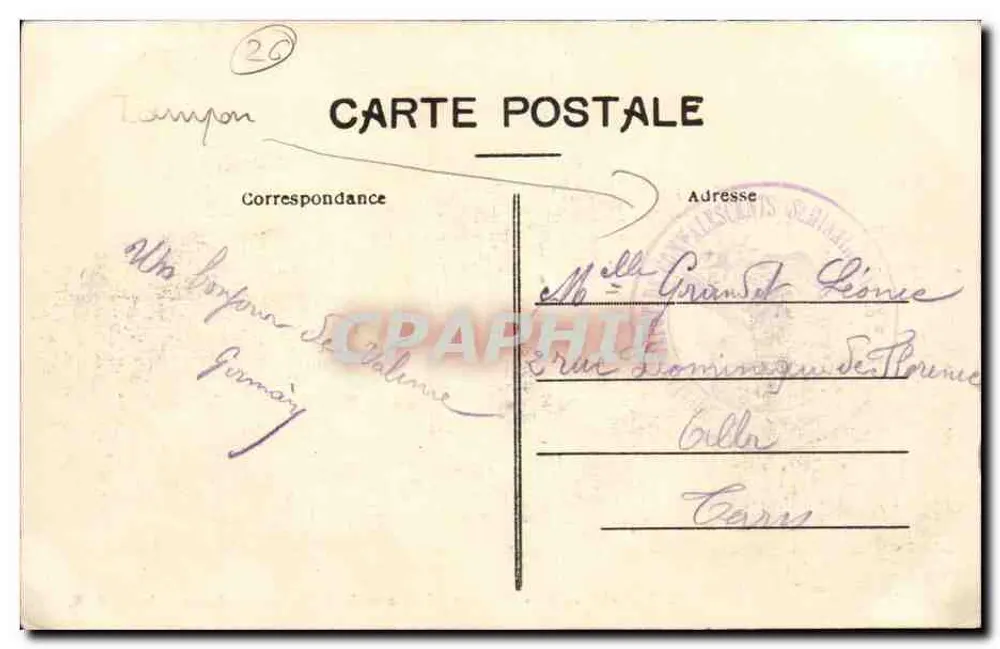Valence — Monumentale Fontäne und Boulevard Maurice-Clerc — E.R. - Rückseite