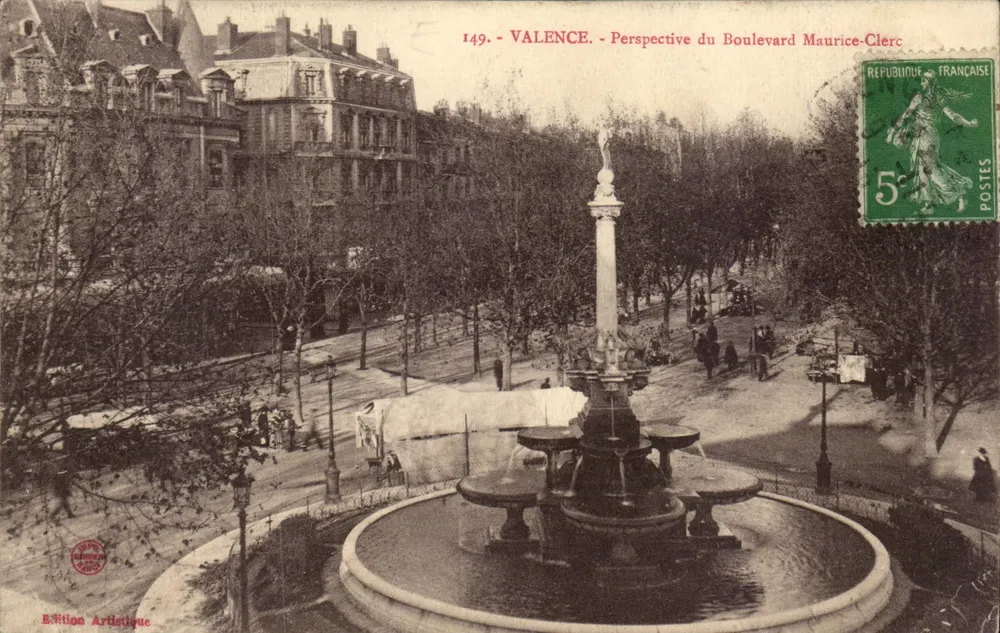 Valence — Perspektywa bulwary Maurice-Clerc — Wydawnictwo Artystyczne n°149 - Awers