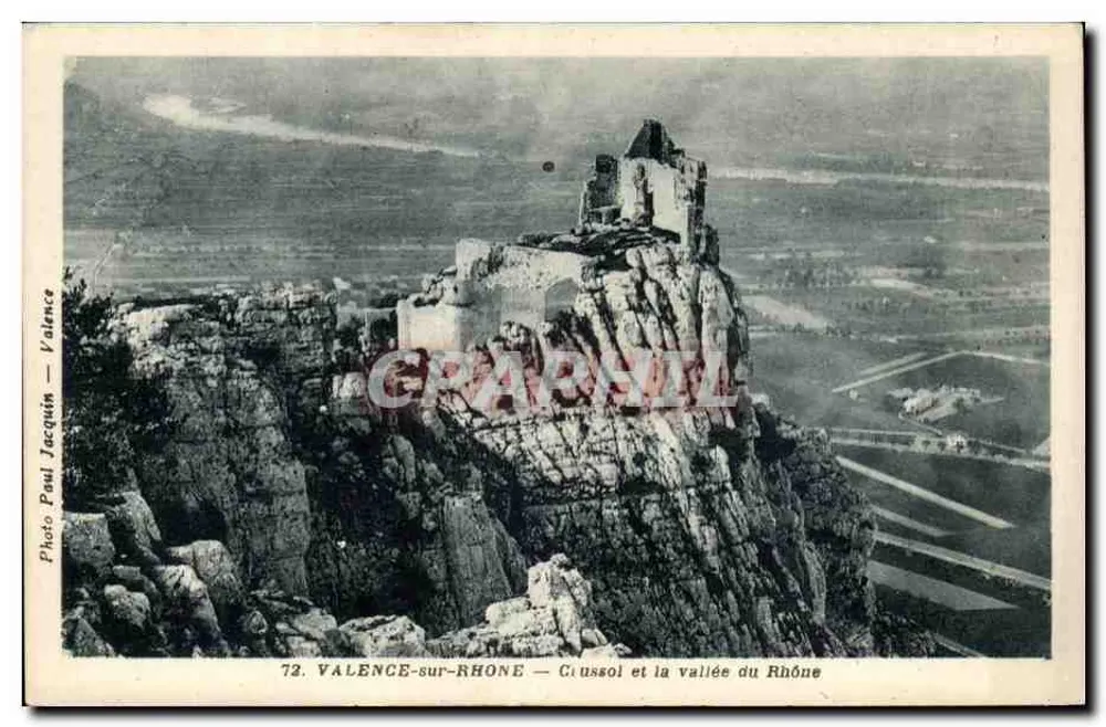 Crussol e a vallé do Rhône — Valence-sur-Rhône — Foto Paul Jacquin — n°72 - Frente