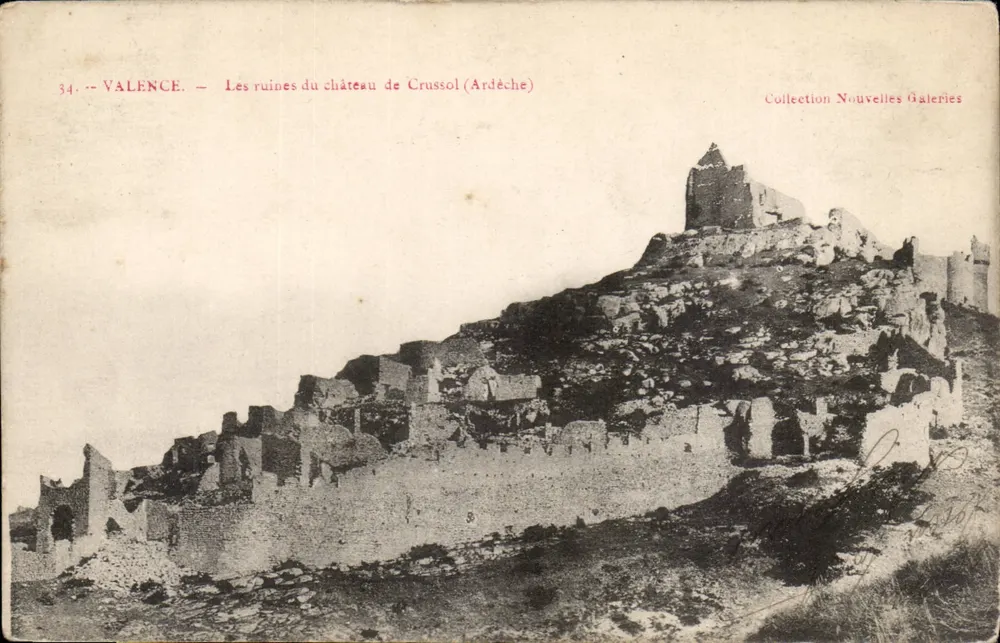 As ruínas do castelo de Crussol (Ardèche) — Coleção Nouvelles Galeries — n°34 - Frente