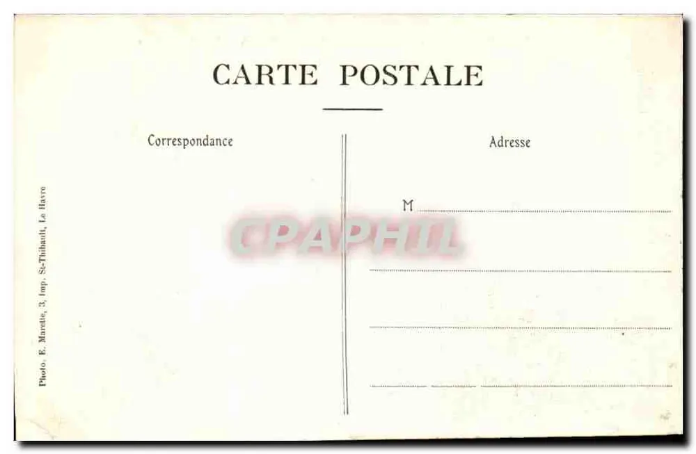 Ste-ADRESSE — Restaurant de la Maison Rouge, M. MALBEC, Propriétaire - Verso