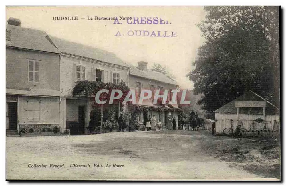 Oudalle — Ansicht des Restaurants Navèb — A. Cressel. A. Oudalle - Vorderseite